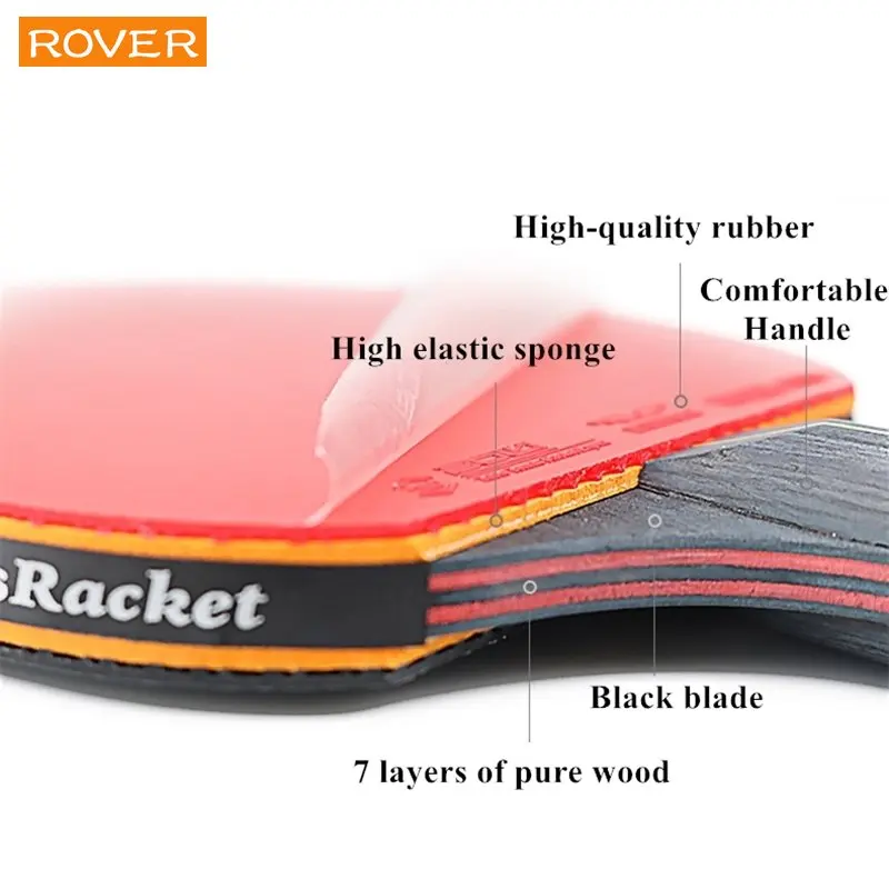 5/6 Star Table Tennis Racket 2 - Table Tennis Spin reseña y precio