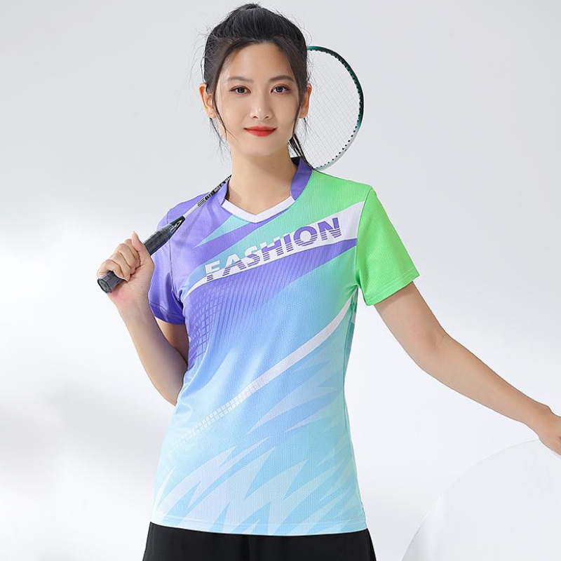 Women Badminton Shirt Print Go - Table Tennis Jersey reseña y precio