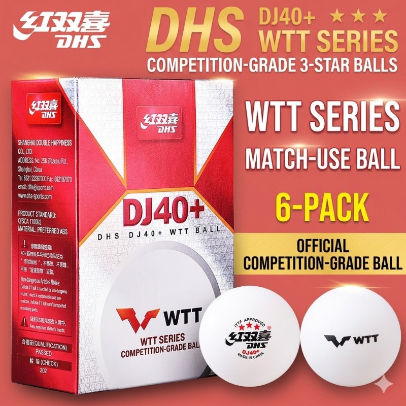 6pcs Original DHS WTT Ping Pon - Table Tennis Game Pc reseña y precio