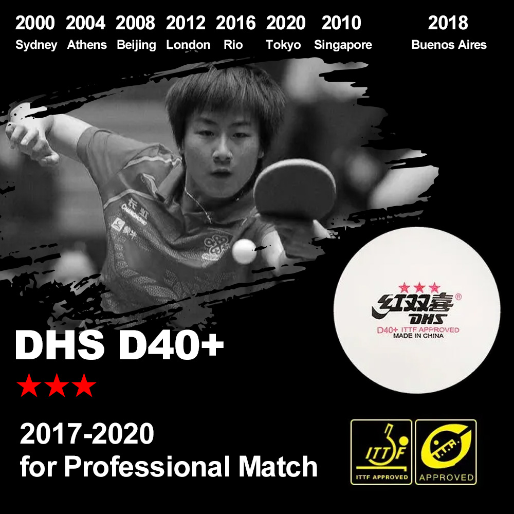 DHS D40+ DJ40+ Ping Pong Balls - Table Tennis Game Pc reseña y precio
